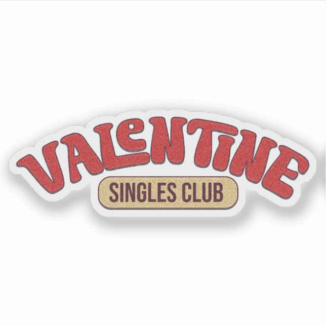 Valentine Single Club Sticker - Valentinsticker (Vorderseite)