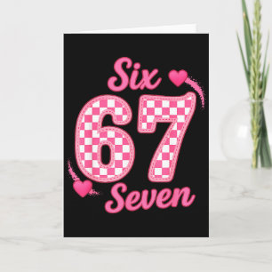 Valentine Six Seven Lustig 67 Meme Gen Alpha Slang Karte