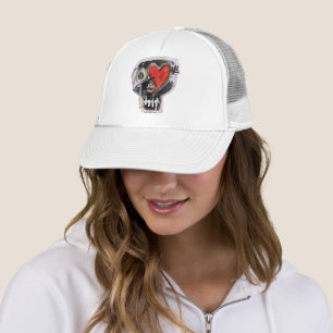 VALENTINE SKULL TRUCKERKAPPE
