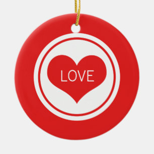 Valentine Sleek Heart Keramikornament