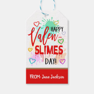 Valentine Slime Gift Tags Geschenkanhänger
