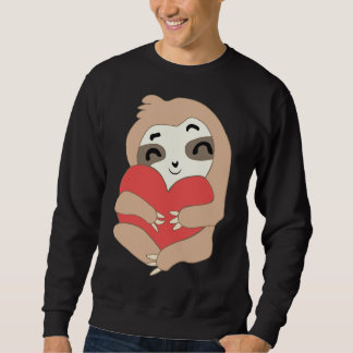 Valentine Sloth Heart Sweatshirt