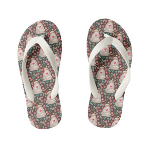 Valentine Sloth Pattern Kinderbadesandalen