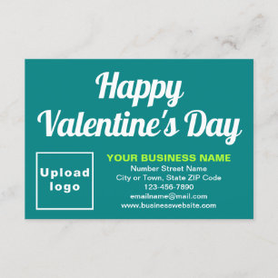 Valentine Small Aquamarin Green Flat Gruß Karte