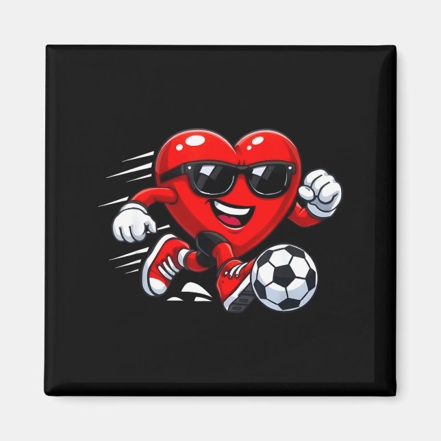 Valentine Soccer Heart Drip Srt Love Valentines Da Magnet (Vorne)