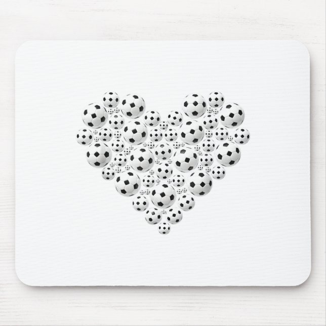 Valentine Soccer Heart Drip Srt Love Valentines Da Mousepad (Vorne)