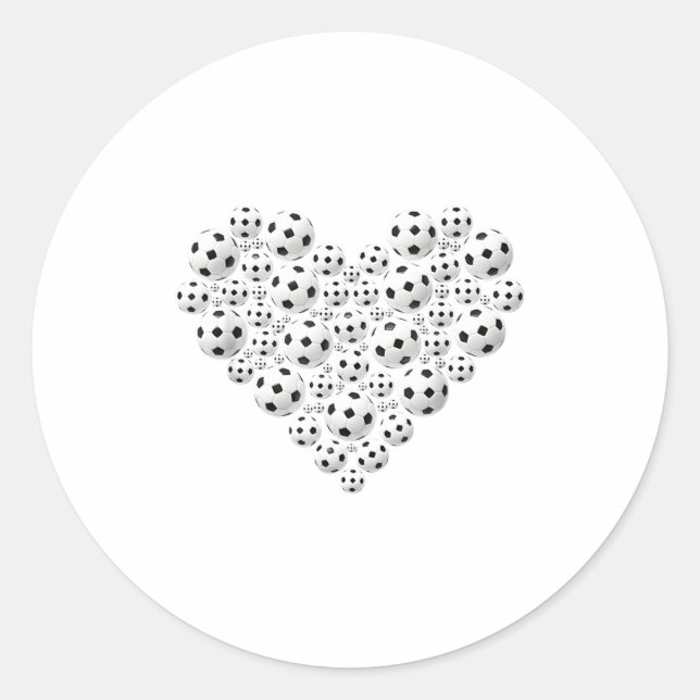 Valentine Soccer Heart Drip Srt Love Valentines Da Runder Aufkleber (Vorderseite)