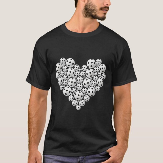 Valentine Soccer Heart Drip Srt Love Valentines Da T-Shirt (Vorderseite)