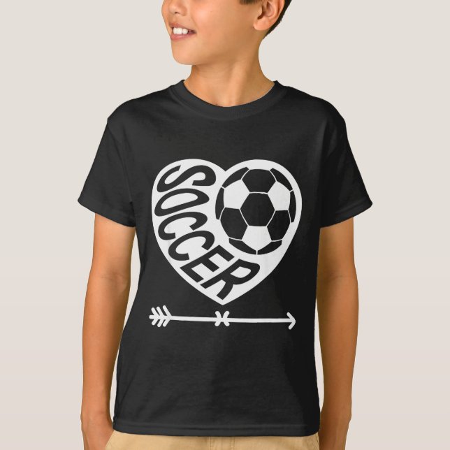 Valentine Soccer Heart Drip Srt Love Valentines Da T-Shirt (Vorderseite)