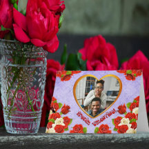 Valentine Special Rose Goldenes Herz Ihr Foto hinz