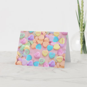 Valentine Süßwarenherzen Feiertagskarte
