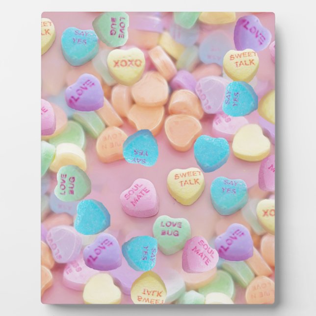 Valentine Süßwarenherzen Fotoplatte (Vorderseite)