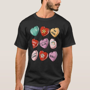 Valentine Sweet Candy Heart Kiss Happy Valentine T-Shirt