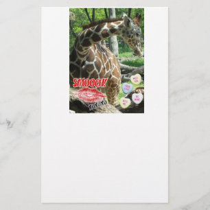 Valentine Sweetest Day Giraffe Briefpapier