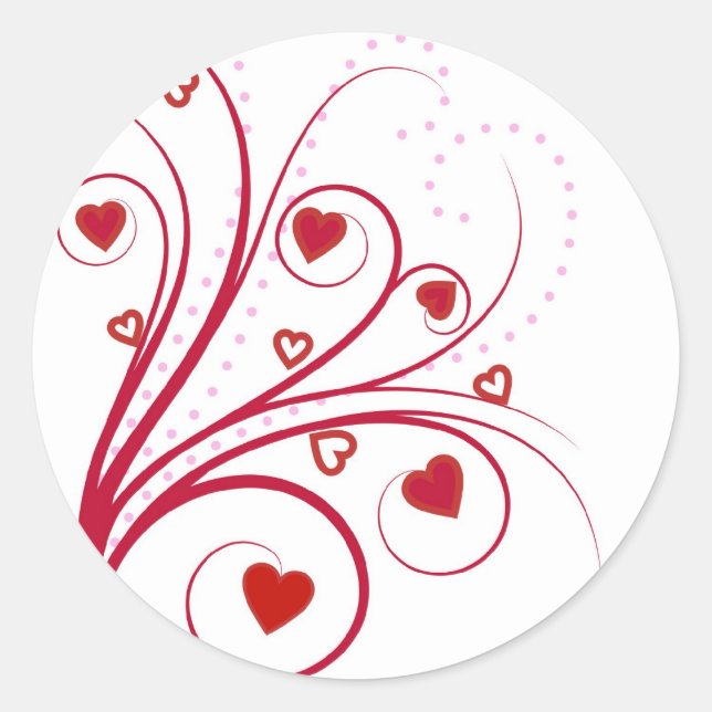 Valentine Sweetheart Aufkleber (Vorderseite)