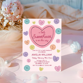 Valentine Sweetheart Candy Baby Dusche Einladung