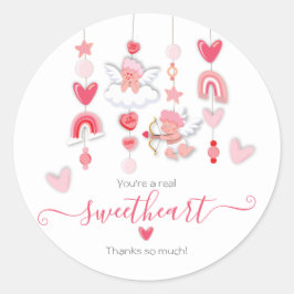 Valentine Sweetheart Mobile Baby Shower Runder Aufkleber