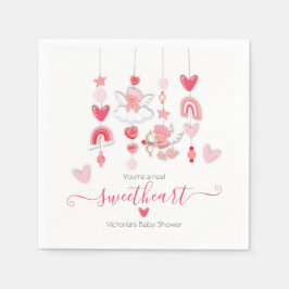 Valentine Sweetheart Mobile Baby Shower Serviette