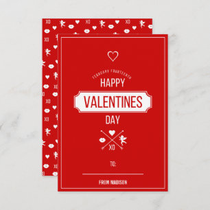 Valentine Symbols Klassenzimmer Valentine Card Einladung