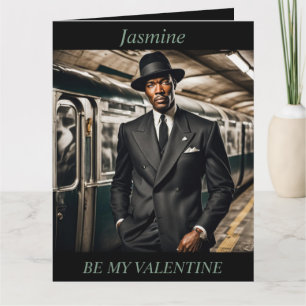 VALENTINE TAG Retro 1950er Jahre Mann editierbare Karte