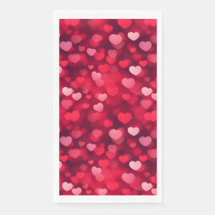 Valentine Tagesherzen Hintergrund Serviette