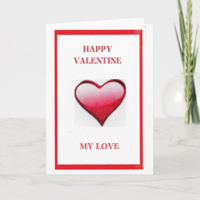 Valentine-Tageskarte für Ehefrau Feiertagskarte (Vorderseite)