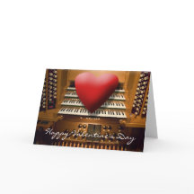 Valentine-Tageskarte mit Herz