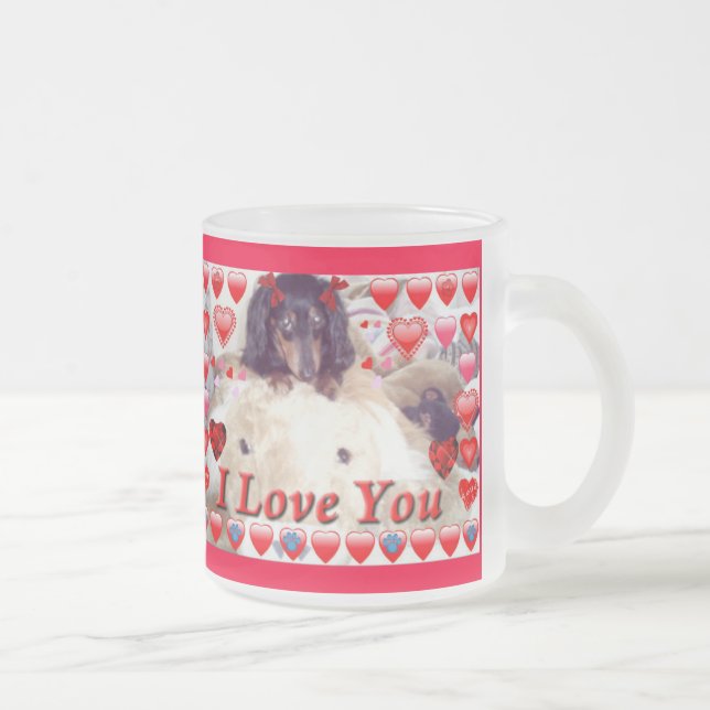 VALENTINE TASSE - GIFTS - MINI DACKEL I LIEBE SIE (Rechts)