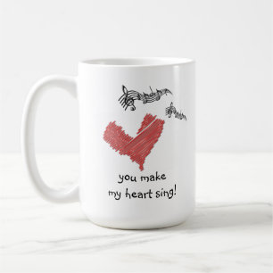 Valentine-Tasse, lassen Sie mein Herz singen! Kaffeetasse