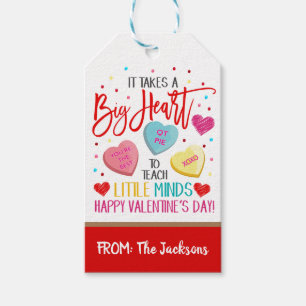 Valentine Teacher-Geschenk-Tag Geschenkanhänger