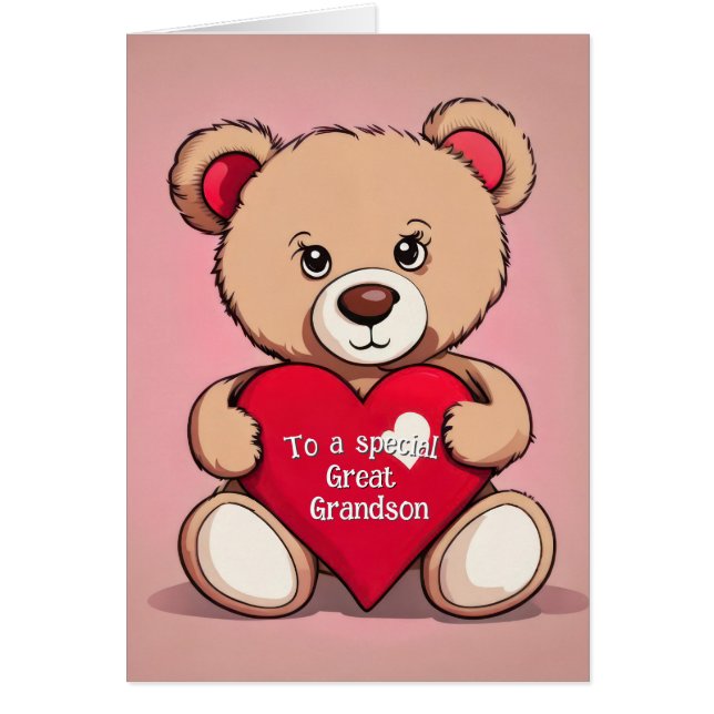 Valentine Teddy Bear für Großen Enkel (Vorne)