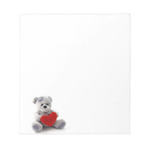 Valentine Teddy Bear Notepad Notizblock