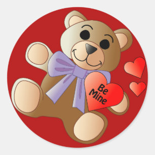 Valentine Teddy Bear Sticker