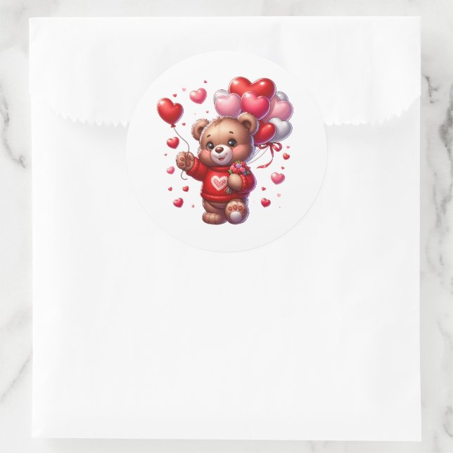 Valentine Teddy Stickers (Tasche)