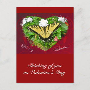 Valentine Tiger Frack Schmetterlinge Feiertagspostkarte