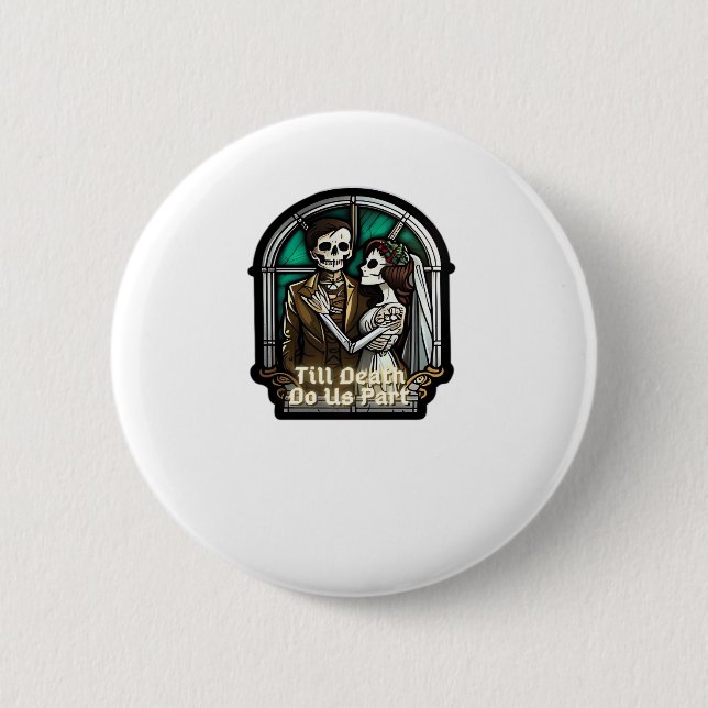Valentine Till Death Do us Part Classic Button (Vorderseite)