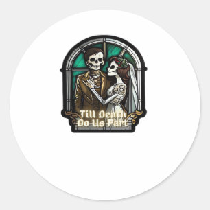 Valentine Till Death Do us Part Classic Runder Aufkleber