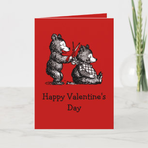 Valentine to Beary Nice Friseur Dankeskarte