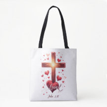 Valentine Tote Bag 'Loved John 3:16'