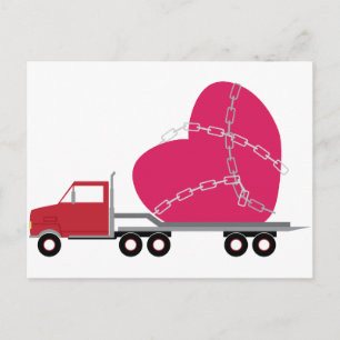 Valentine Truck Postkarte