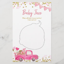 Valentine Truck Sweetheart Baby Face Card
