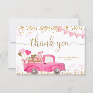 Valentine Truck Sweetheart Dankeschön Karte