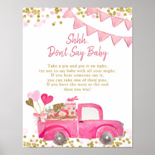Valentine Truck Sweetheart Sage kein Baby Poster