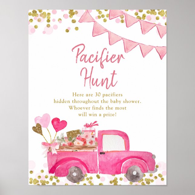 Valentine Truck Sweetheart Schnuller Hunt Poster (Vorne)