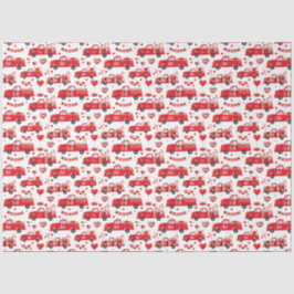 Valentine Trucks auf Weiß Seidenpapier