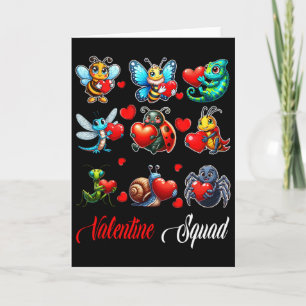 Valentine-Truppe Insekten Biene Schmetterling Mari Karte