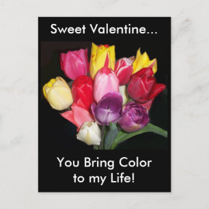 Valentine Tulips Postkarte
