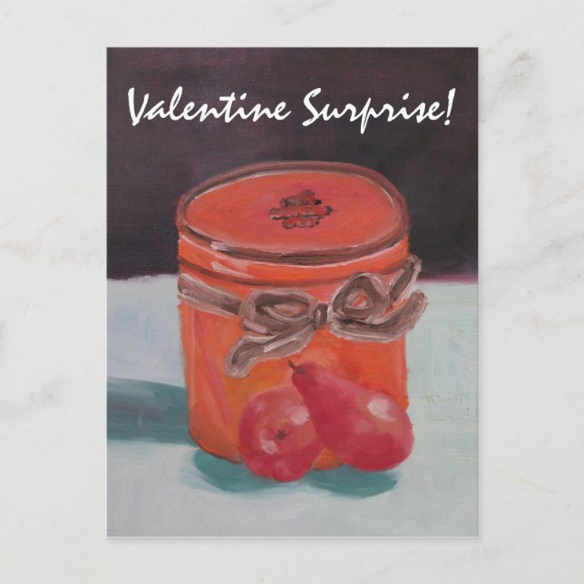 Valentine Überraschung! Feiertagspostkarte (Vorderseite)
