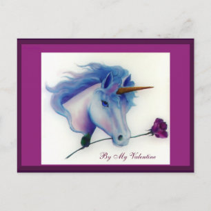 Valentine Unicorn Postkarten