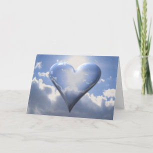 Valentine-Urlaubskarte für Herz und Wolken Feiertagskarte